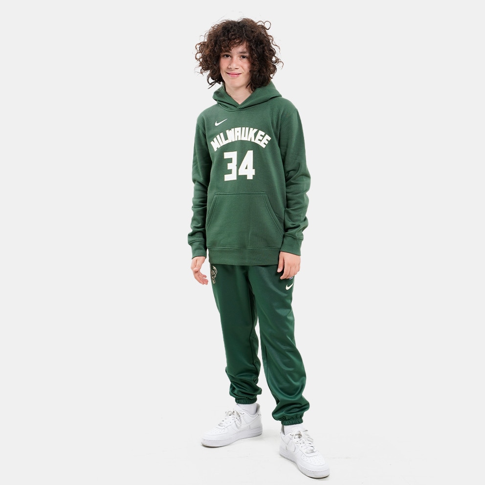 Nike ΝΒΑ Giannis Antetokounmpo Milwaukee Bucks Club Fleece Icon Παιδική Μπλούζα με Κουκούλα