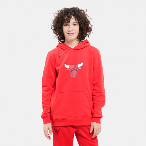Nike Club Chicago Bulls Logo Fleece Παιδική Μπλούζα με Κουκούλα