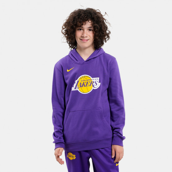 Nike Club Los Angeles Lakers Logo Fleece Παιδική Μπλούζα με Κουκούλα