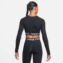 Nike Pro 365 Dri-FIT Γυναικεία Cropped Μπλούζα με Μακρύ Μανίκι