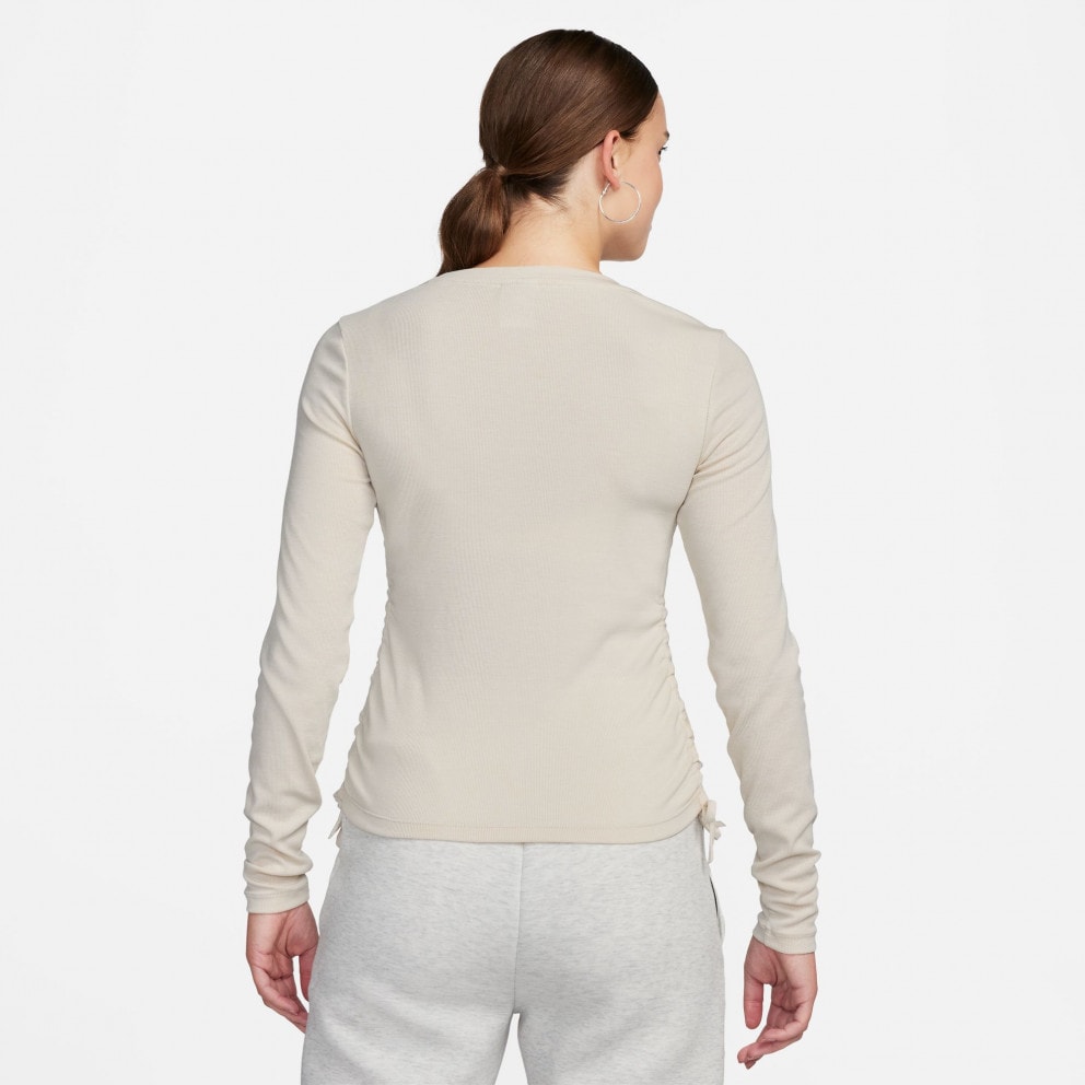 Nike Sportswear Ribbed Women's Cropped Long Sleeves T-shirt