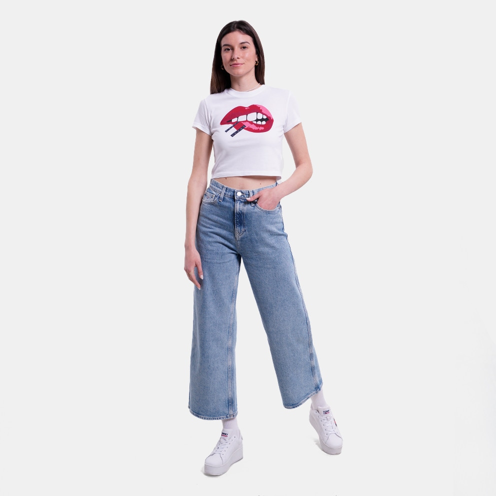 Tommy Jeans Washed Slim Fit Cropped Jersey Women's T-shirt