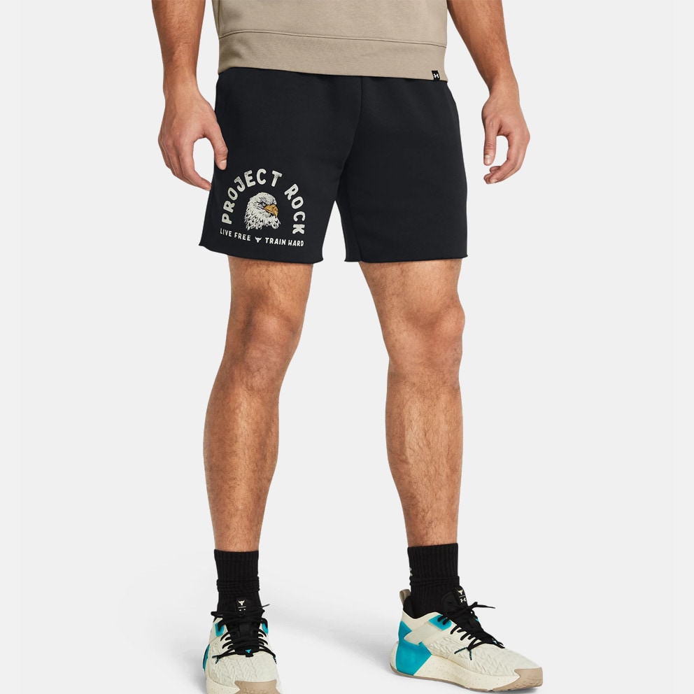 Under Armour Project Rock Essential Fleece Men s Shorts Black 1383211 001