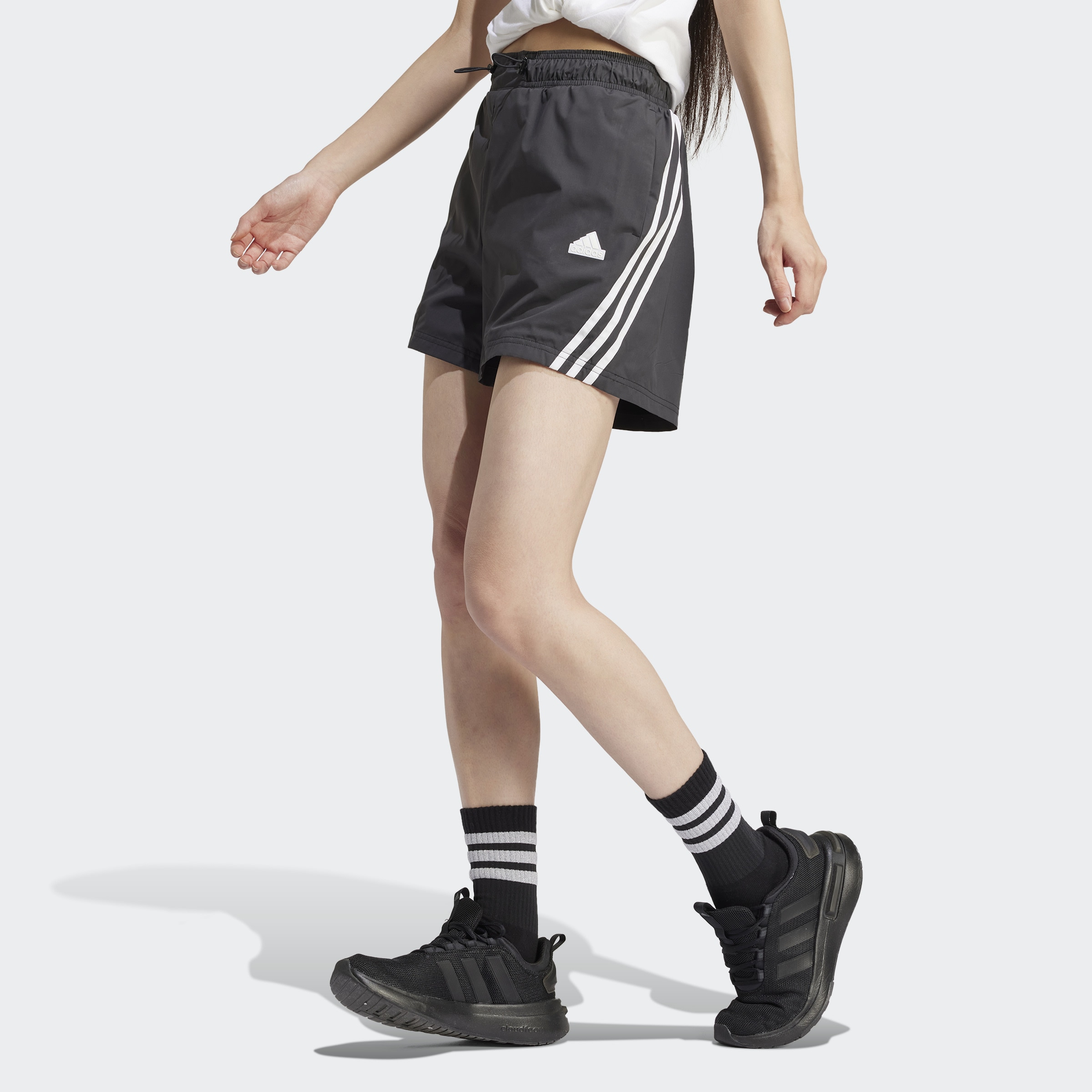 adidas Future Icons 3 Stripes Women s Shorts Black IP1568