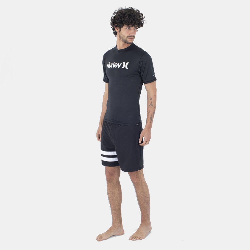 Hurley Oao Quickdry Rashguard Ss Μπλουζα Ανδρικο