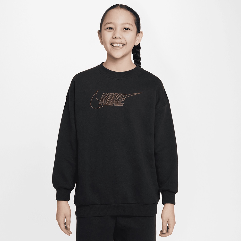 Nike G Nsw Club Flc Bf Crew Ls Shne