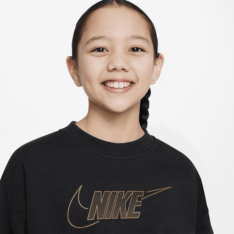 Nike G Nsw Club Flc Bf Crew Ls Shne
