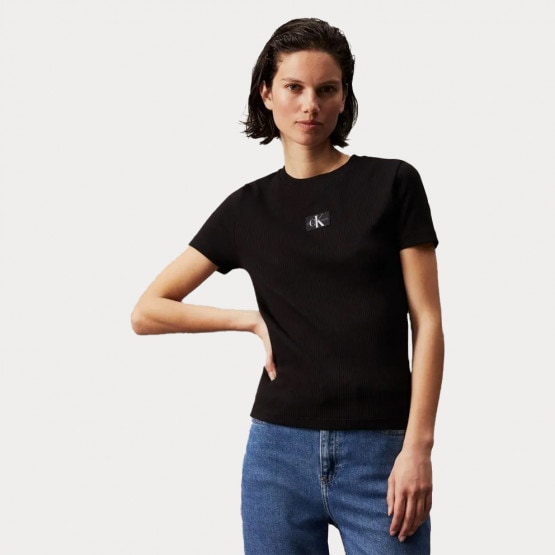 Calvin Klein Woven Label Rib Baby Γυναικείο T-shirt