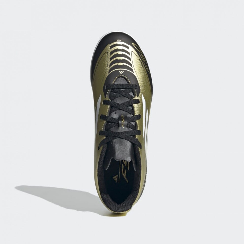 adidas F50 Club Tf Kids Football Shoes Gold Black IG9297
