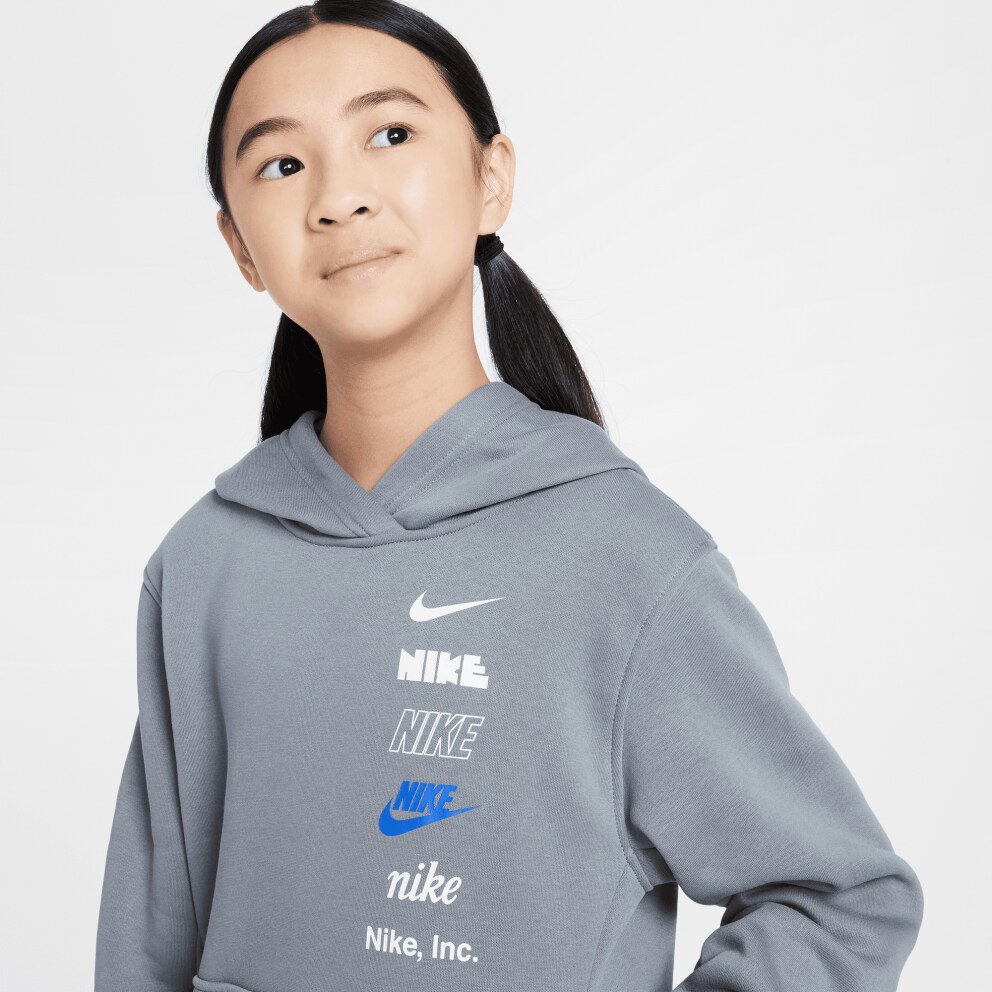 Nike Streetwear Club Fleece Hoodie Logo Kids' Hoodie
