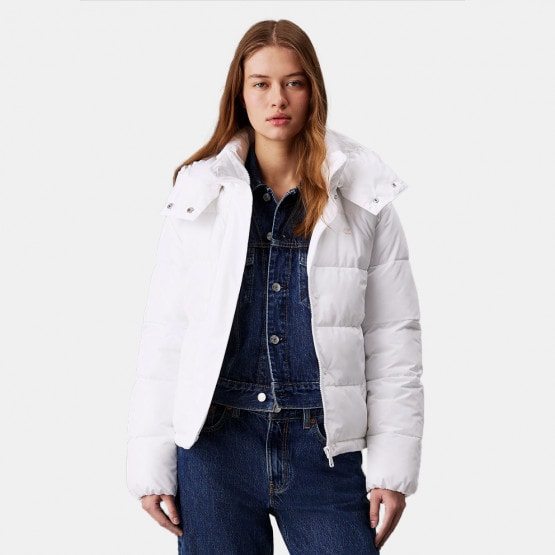Calvin Klein Matte Monologo Short Puffer Women's Jacket