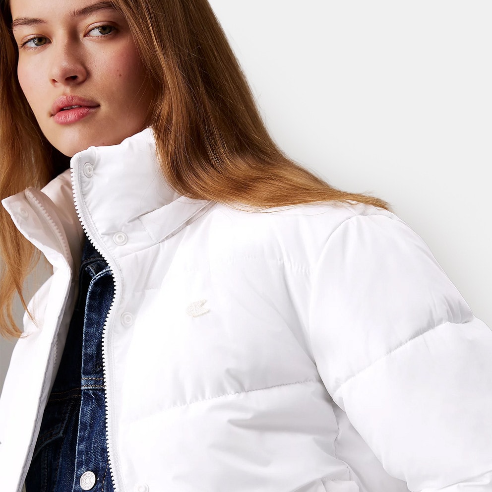 Calvin Klein Matte Monologo Short Puffer Women's Jacket