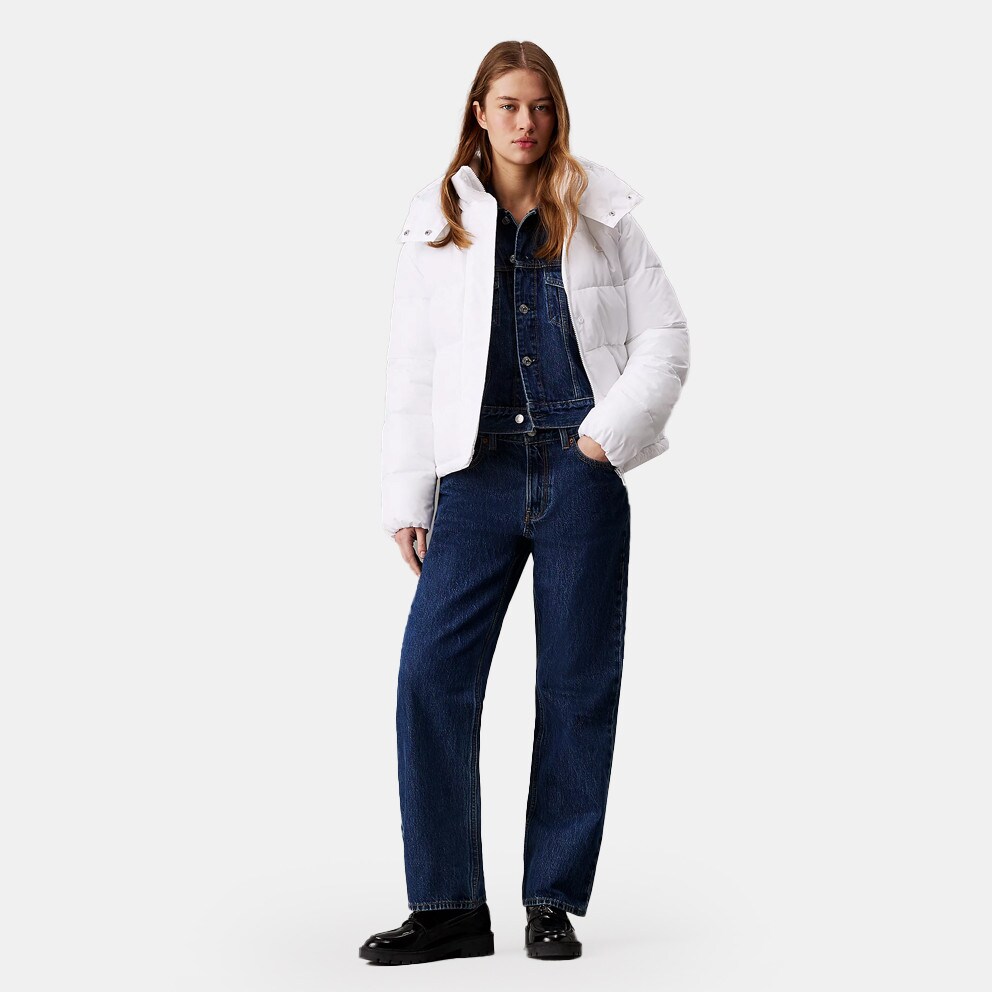 Calvin Klein Matte Monologo Short Puffer Women's Jacket