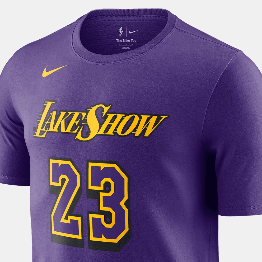 Nike NBA City Edition LeBron James Los Angeles Lakers Men's Basketball T-Shirt