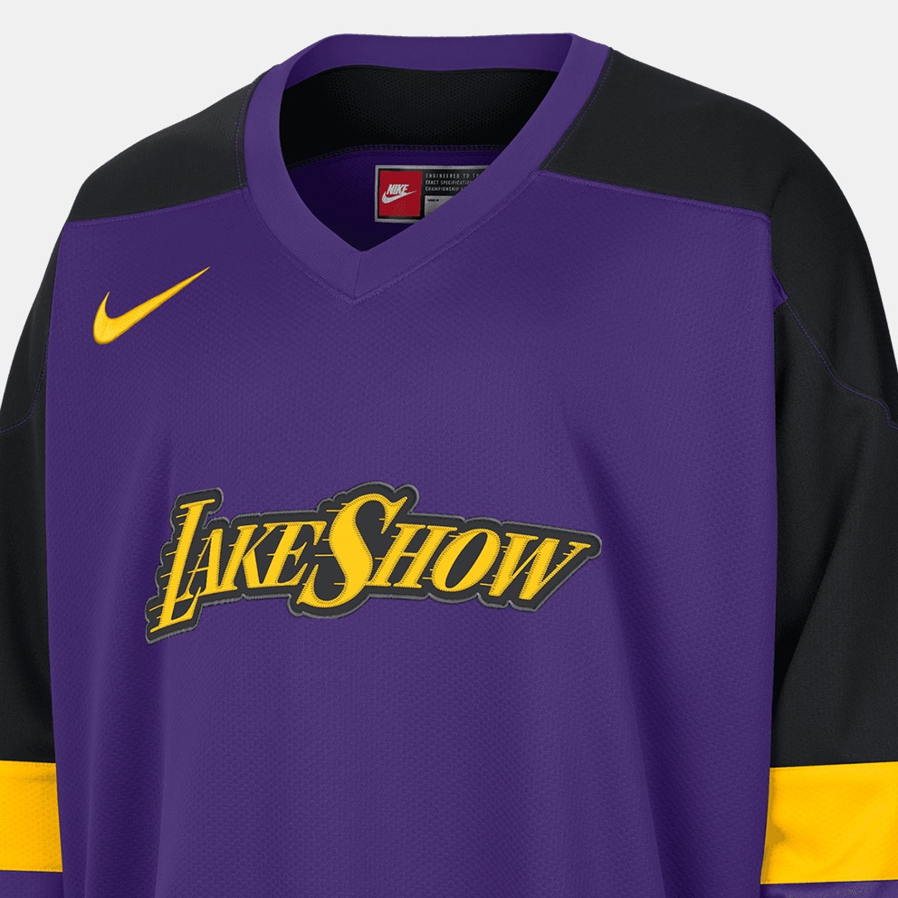 Nike NBA City Edition Los Angeles Lakers Basketball Longsleeve Shirt
