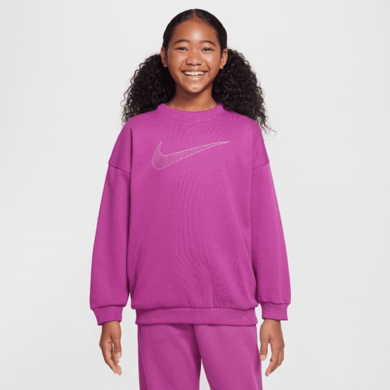 Nike Steertwear Club Flee Crew Shine Kids' Shirt