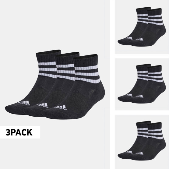 adidas 3-Stripes Cushioned Sportswear Mid-Cut Socks 3 Pai