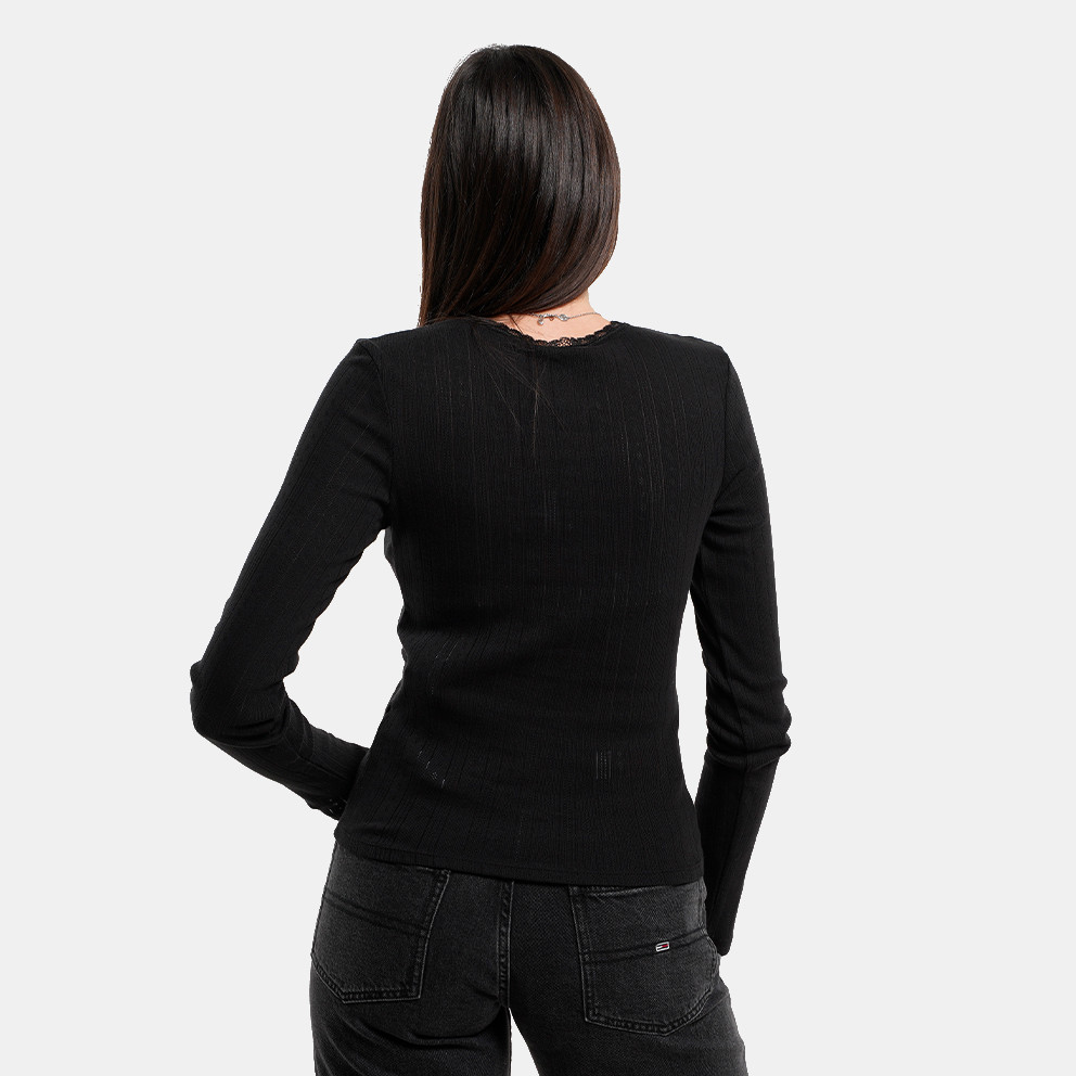 Tommy Jeans Slim Pointelle Women's Longsleeve Shirt