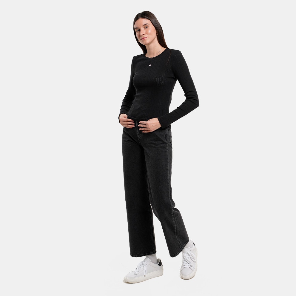 Tommy Jeans Slim Pointelle Women's Longsleeve Shirt