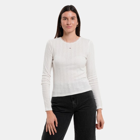 Tommy Jeans Slim Pointelle Women's Longsleeve Shirt