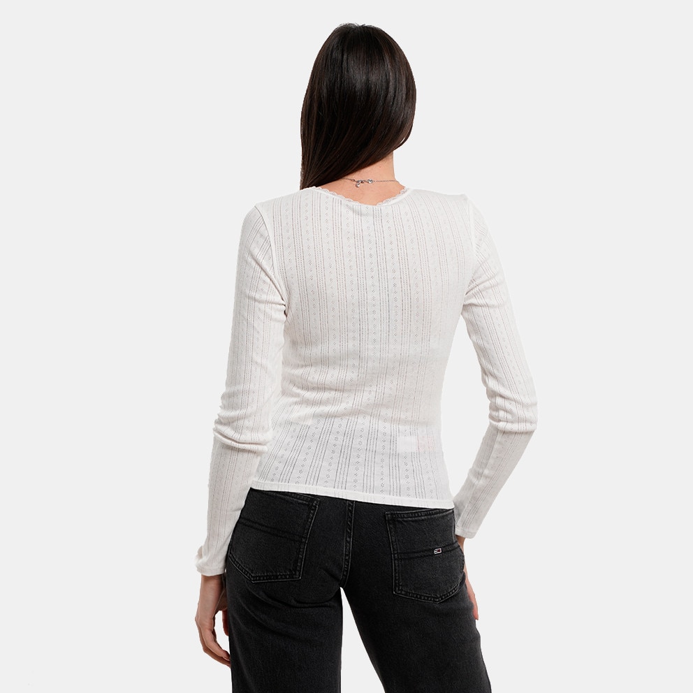 Tommy Jeans Slim Pointelle Women's Longsleeve Shirt