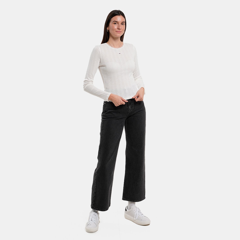 Tommy Jeans Slim Pointelle Women's Longsleeve Shirt