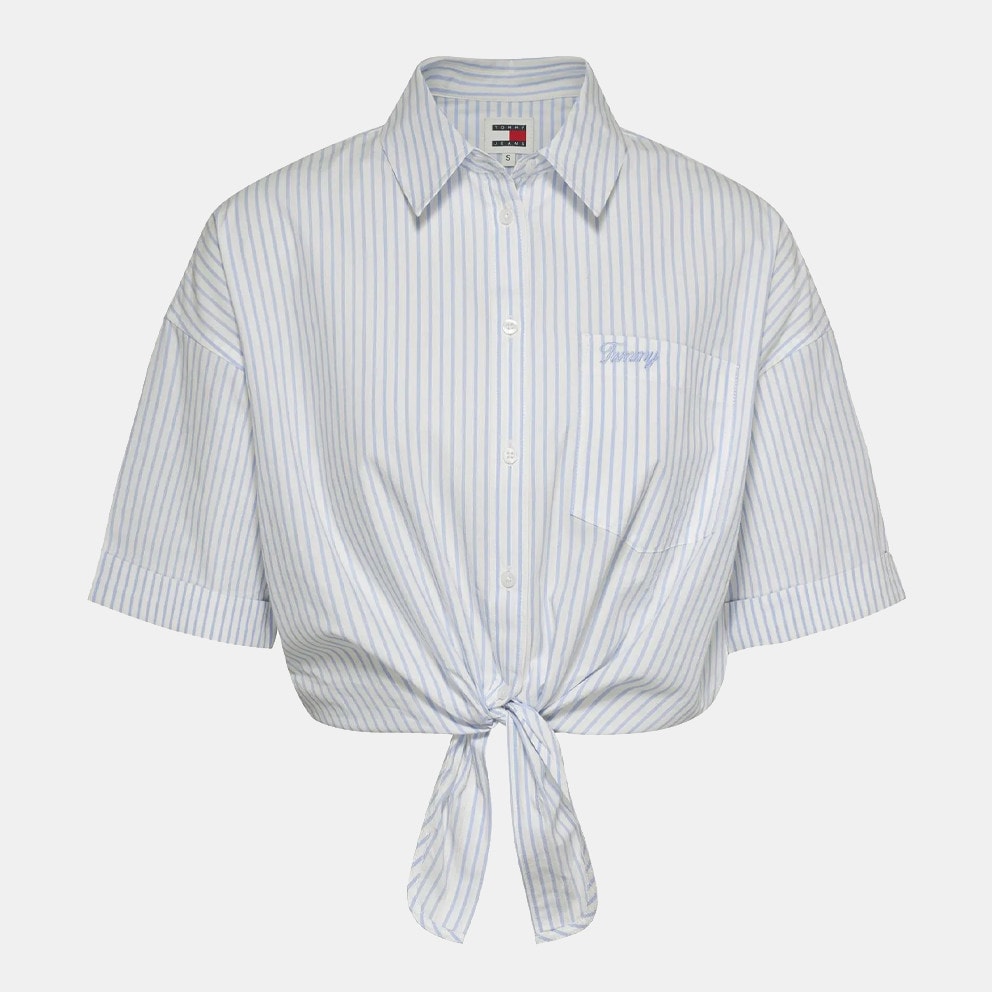 Tommy Jeans Tjw Crp Front Knot Stripe Shirt