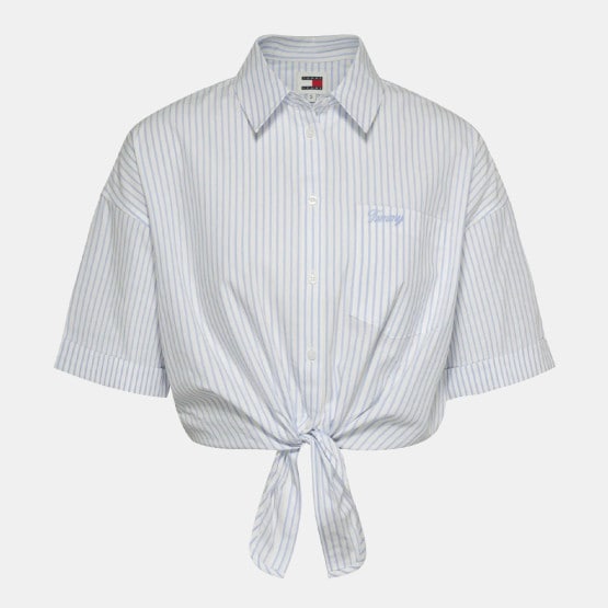 Tommy Jeans Tjw Crp Front Knot Stripe Shirt