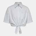 Tommy Jeans Tjw Crp Front Knot Stripe Shirt