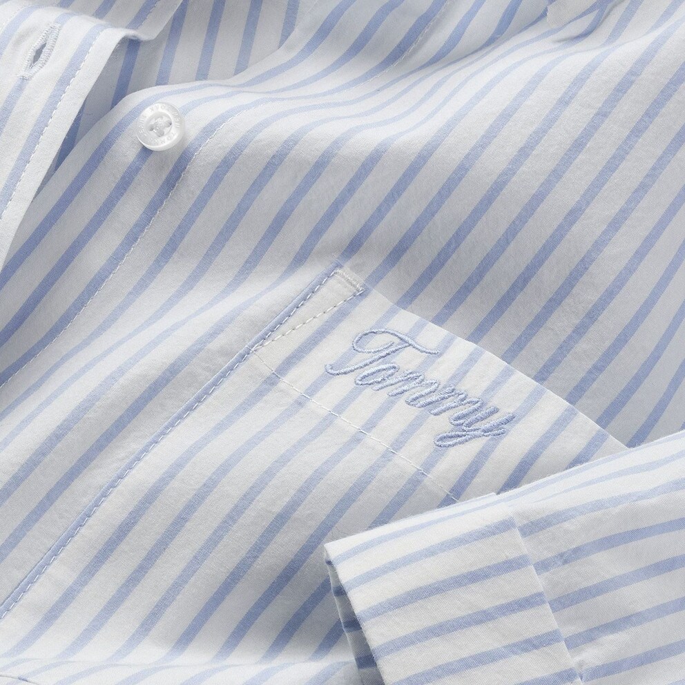 Tommy Jeans Tjw Crp Front Knot Stripe Shirt