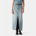 Levi's Ankle Column Skirt Med Indigo - Worn In