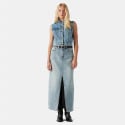 Levi's Ankle Column Skirt Med Indigo - Worn In