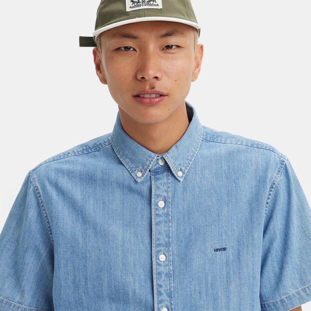 Levi's Authentic Button Down Med Indigo Men's Short Sleeved Shirt