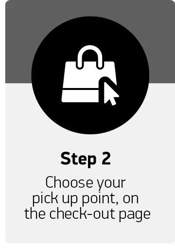 Step 2: Choose your pick up point on the check-out page